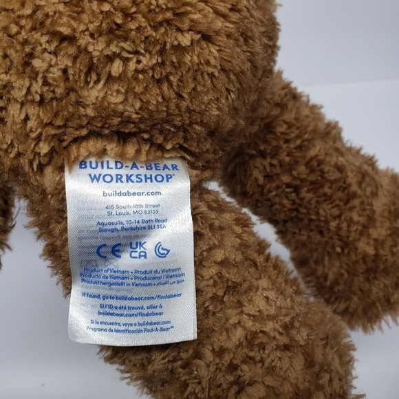Build a Bear 17" Hearts n Hugs Doodles Brown Teddy Bear 2021 Stuffed Plush - Picture 4 of 6